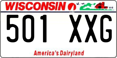 WI license plate 501XXG