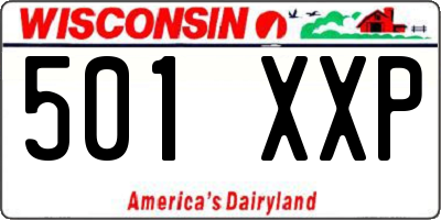 WI license plate 501XXP