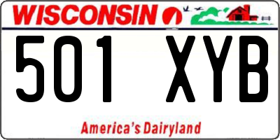 WI license plate 501XYB