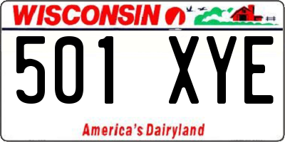 WI license plate 501XYE
