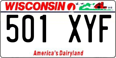 WI license plate 501XYF