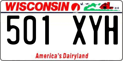 WI license plate 501XYH