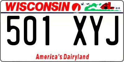 WI license plate 501XYJ