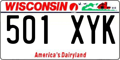 WI license plate 501XYK