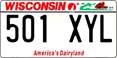 WI license plate 501XYL