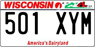 WI license plate 501XYM