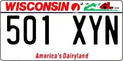 WI license plate 501XYN