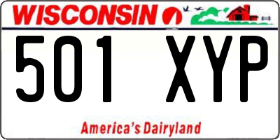 WI license plate 501XYP