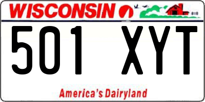 WI license plate 501XYT