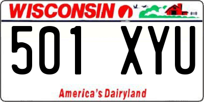WI license plate 501XYU