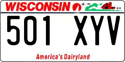 WI license plate 501XYV