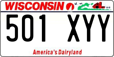 WI license plate 501XYY