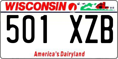 WI license plate 501XZB