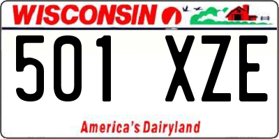 WI license plate 501XZE