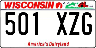 WI license plate 501XZG