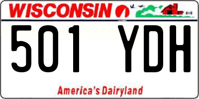 WI license plate 501YDH