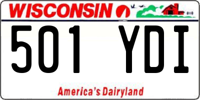 WI license plate 501YDI
