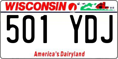 WI license plate 501YDJ