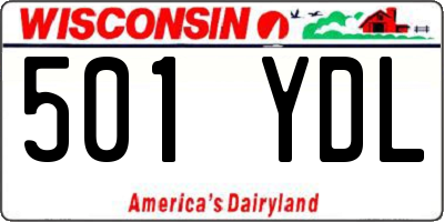 WI license plate 501YDL