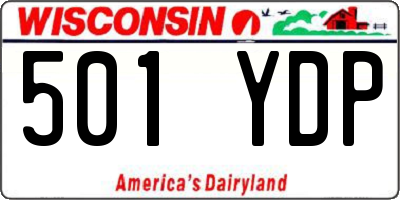 WI license plate 501YDP