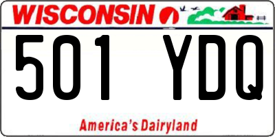 WI license plate 501YDQ