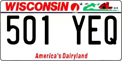 WI license plate 501YEQ