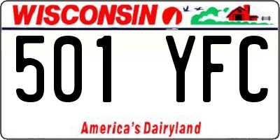WI license plate 501YFC