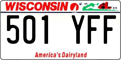 WI license plate 501YFF