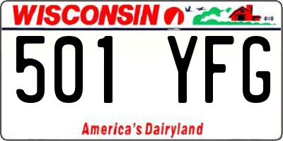 WI license plate 501YFG