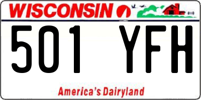 WI license plate 501YFH