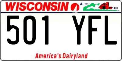 WI license plate 501YFL