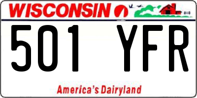 WI license plate 501YFR