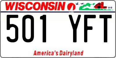 WI license plate 501YFT