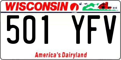 WI license plate 501YFV