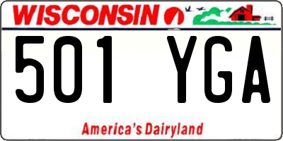 WI license plate 501YGA