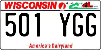 WI license plate 501YGG