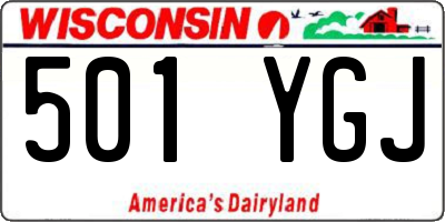 WI license plate 501YGJ