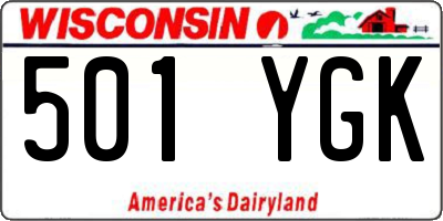WI license plate 501YGK
