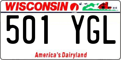 WI license plate 501YGL