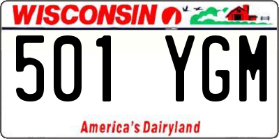 WI license plate 501YGM