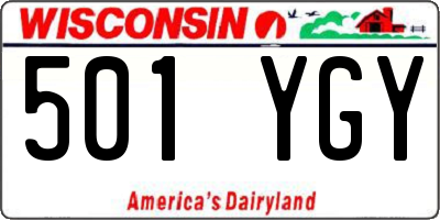 WI license plate 501YGY