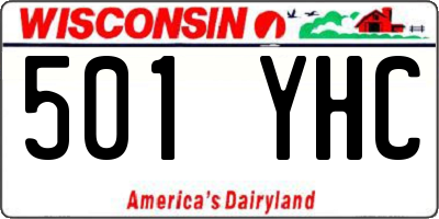 WI license plate 501YHC