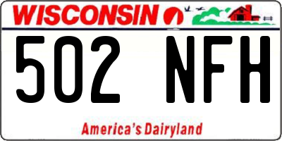 WI license plate 502NFH