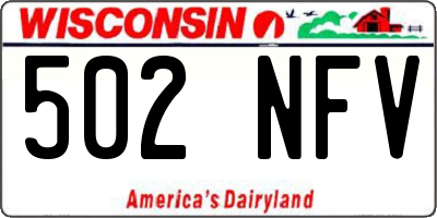 WI license plate 502NFV