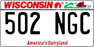 WI license plate 502NGC