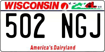 WI license plate 502NGJ