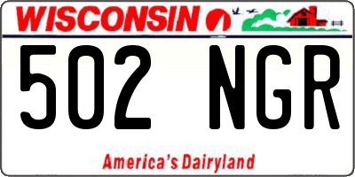 WI license plate 502NGR