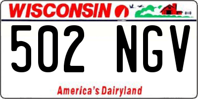 WI license plate 502NGV