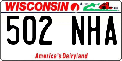WI license plate 502NHA