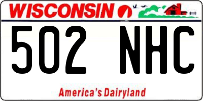 WI license plate 502NHC
